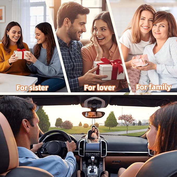 6-100PCS Heart Custom Car Air Freshener Picture, Custom Air Freshener for Car, Customized Gifts for Women, Gift for Boyfriend Girlfriend Memorial Keepsake, New Driver Gift
