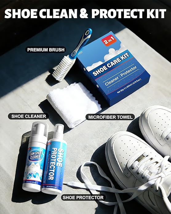 Shoe Cleaner, Sneaker Cleaner Foam for Removing Stains and Dirt, Shoe Cleaning Kit for White Shoes