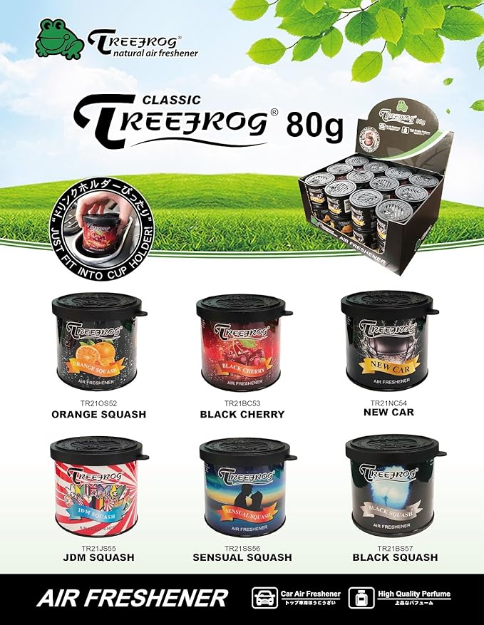 Tree Frog Air Freshener - Black Squash (1box) x12cans