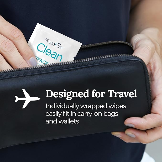 Clean Duo | Travel Size Surface Cleaner | Air Freshener | Surface Cleaning Wipes | Individually Wrapped Wipes | All Purpose Cleaning Spray | Travel Essentials | Cleaning Supplies | Essential Oils