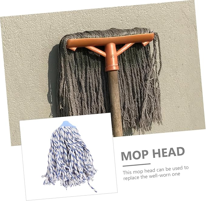 NOLITOY Water Absorption Mop Head Brush Replacement Home Cleaning Mop Accessory for Hardwood Tile Concrete