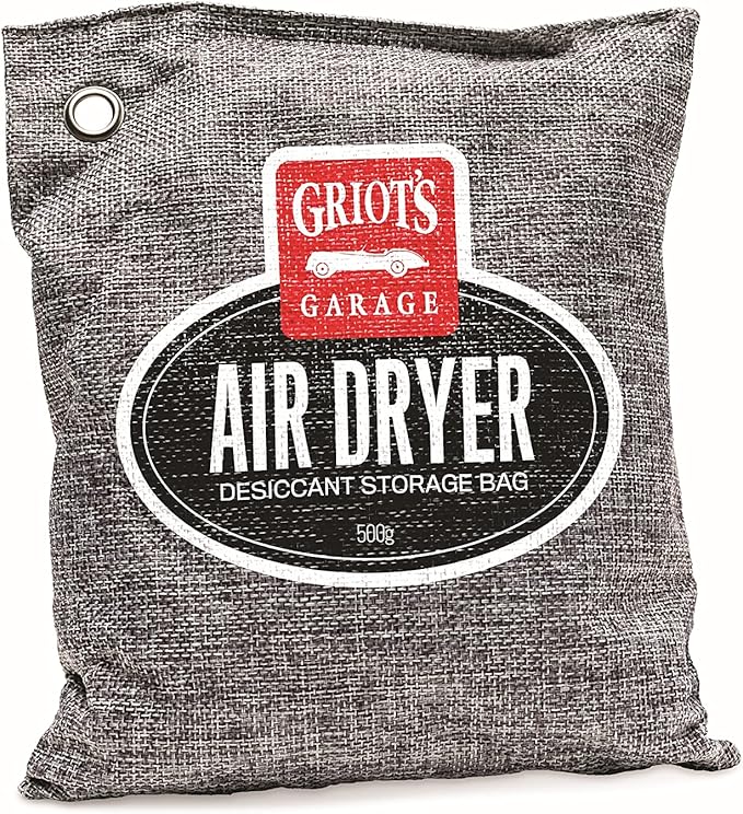 Griot's Garage Air Dryer Desiccant Storage Bag, Silica Gel Dehumidifier and Moisture Absorber for Cars, Closets, Garages, or Cabinets, Reusable 500g