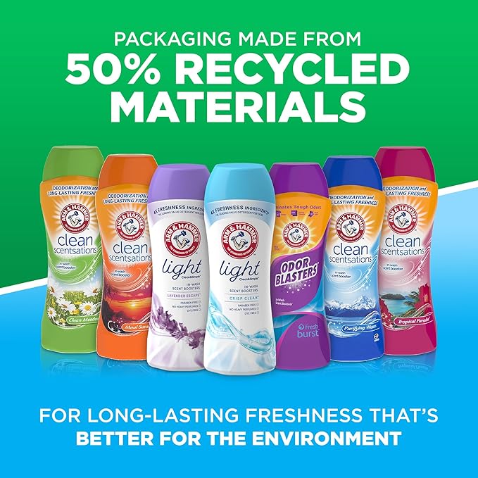 Arm & Hammer Light In-Wash Scent Booster Crisp Clean 24oz (Pack of 2)
