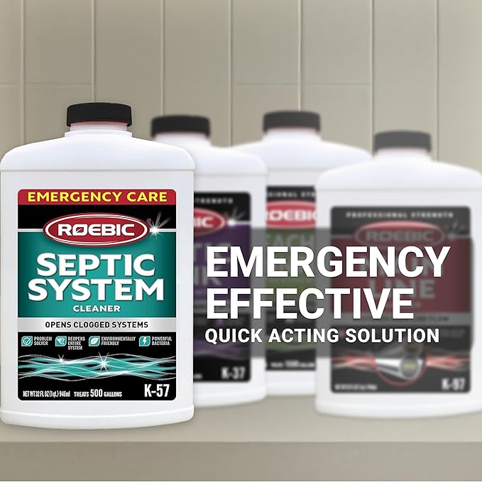 Roebic K-57-Q Septic System Cleaner: 32 Ounces, Cleans and Maintains Septic Systems for Optimal Performance