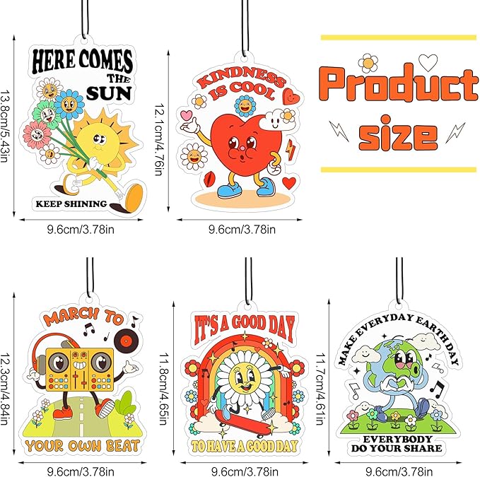 Frienda 5 Pieces Funny Car Air Fresheners for Men Air Freshener Hanging Truck Car Accessories Ideal Gift for Birthday Party