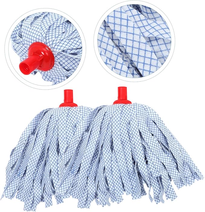 Garneck 2pcs Replacement Head Wet Mop Head for for Cleaning Floor Random Color