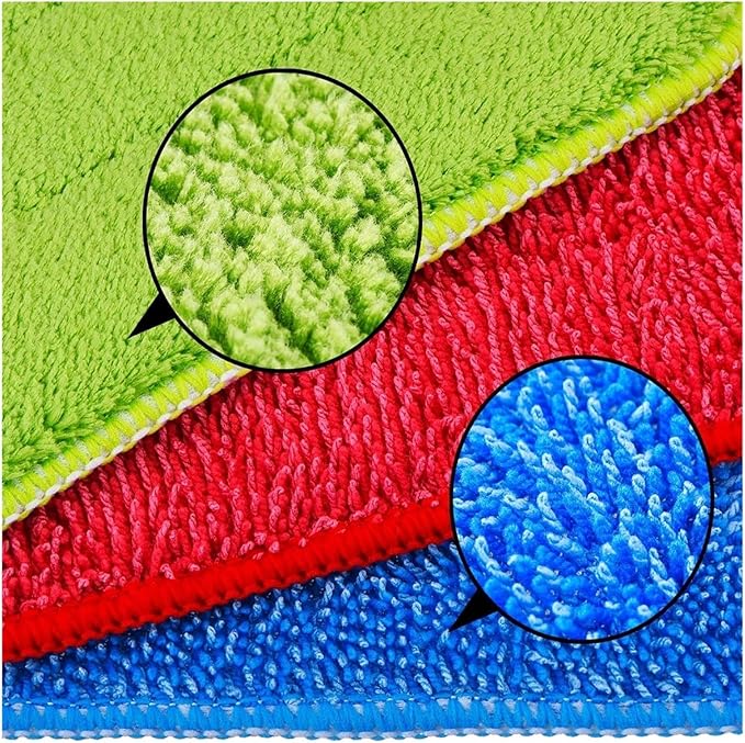 Spray Mop Cloth Pads Microfiber Reusable Head Floor Tile Window Cleaning Water Rags Paste Style Household Accessories(Purple)