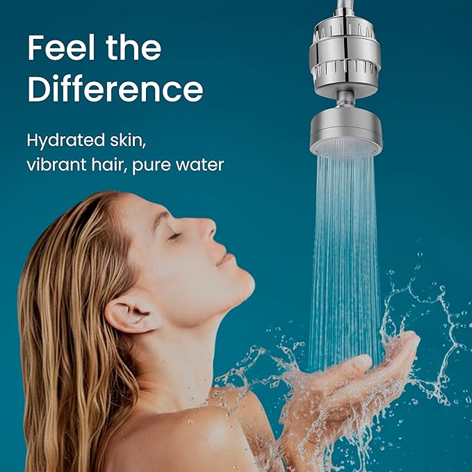 LAIFsolutions Vortex-Action Shower Filter – Advanced Redox Purification with Copper-Zinc KDF for Hard Water – Reduces Chlorine & Heavy Metals – Revitalizes Skin & Hair (Replacement KDF Filter)