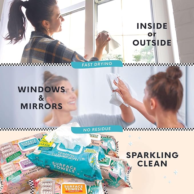 Single Surface Cleaning Wipes Bleach Free, Thick & Large Dispose, All-Purpose Cleaner for Bathroom, Kitchen, Office, 100 Count Soft Flow, Biodegradable, Lavender Scent