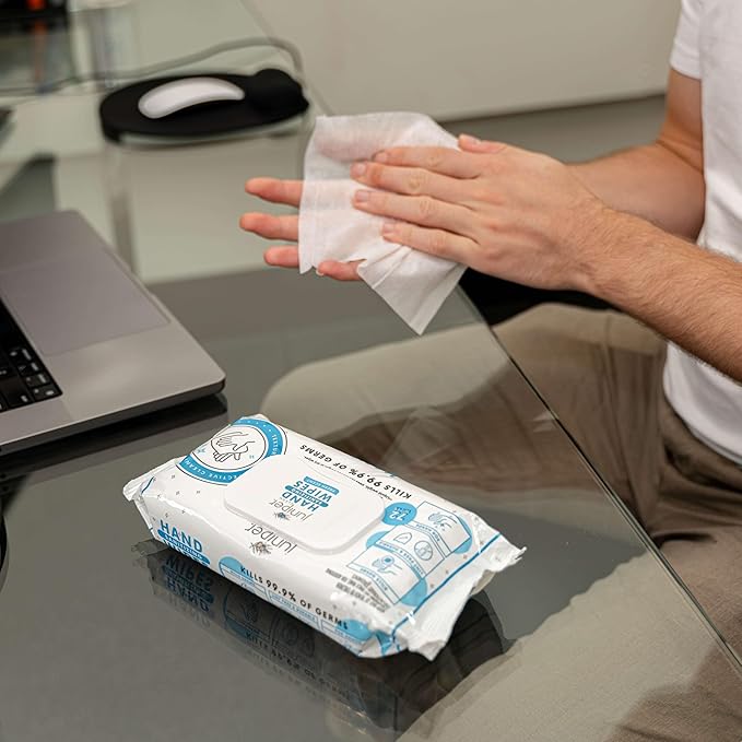 24 Pack Hand Sanitizing Wipes, All-Purpose Cleaner for Bathroom, Kitchen, Office, 1728 Count Soft Flow with Gift Basket