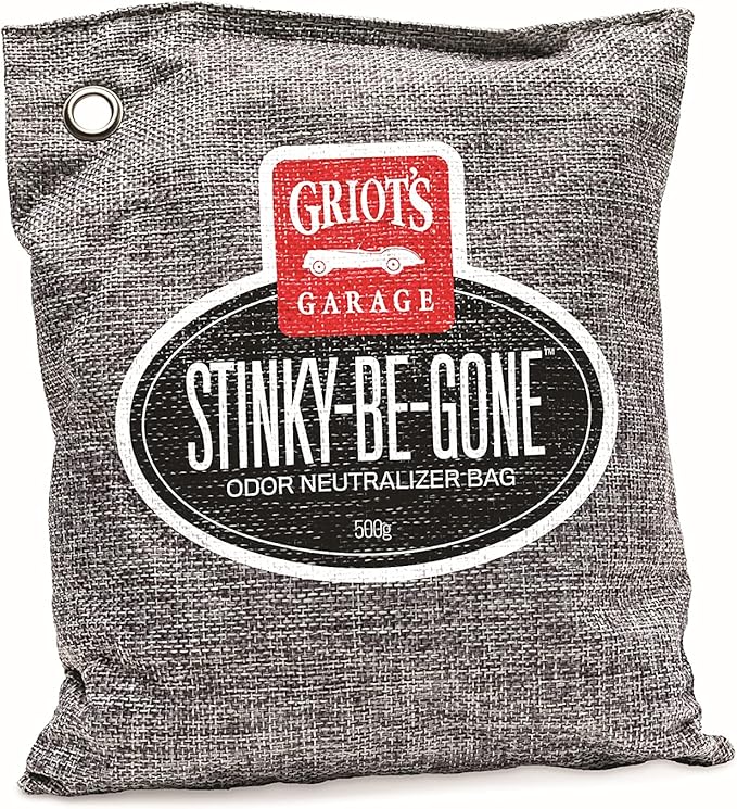 Griot's Garage Stinky-Be-Gone Odor Neutralizing Bag, Deodrizer and Moisture Absorber for Cars, Closets, Garages, or Cabinets, Reusable, 500g
