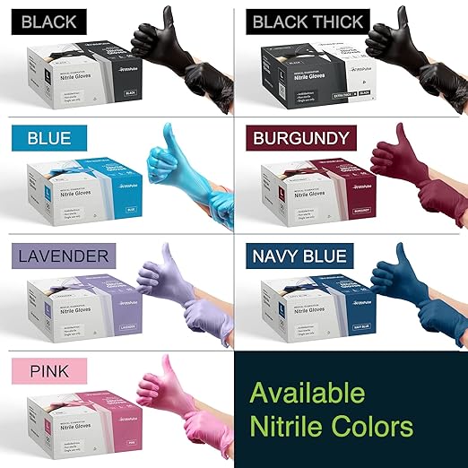 Blue Gloves Disposable Latex Free X Small, 50 Count - Medical and Dental Grade Surgical Gloves - Powder Free Nitrile Gloves X Small - 3 Mil Thickness