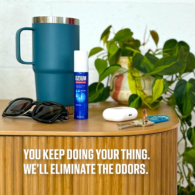 Ozium 0.8 oz. Air Sanitizer & Odor Eliminator for Homes, Cars, Offices and More, Citrus Scent, Pack of 6
