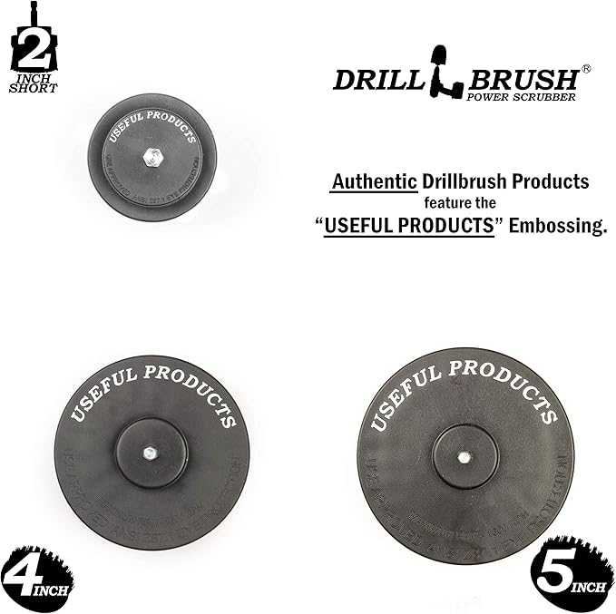 Ultra Stiff Drill Powered Cleaning Brush Set - Heavy Duty Industrial Stripping - Cordless Drill Power Scrubber Grill Brush for Household Cleaning Supplies - Rust Remover - No Wires - BBQ Grill Brush