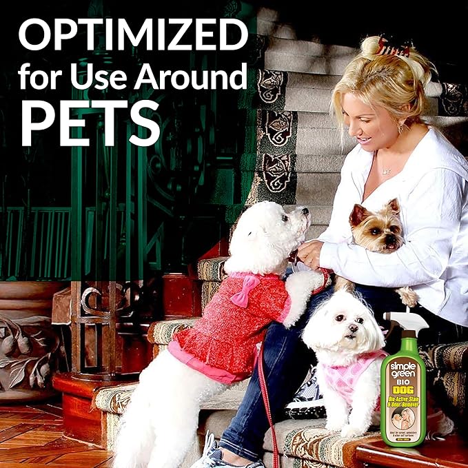 Bio Active Stain & Odor Remover for Pet & Carpet- Pet & People Safe - 32oz Spray