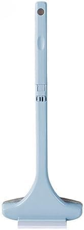Double-Sided Window Screen Dust Removal, 2 in 1 Multifunctional Window Screen Cleaning Brush Mesh Screen Cleaner with Long Handle, Wet and Dry Glass Cleaning Brush (Blue)