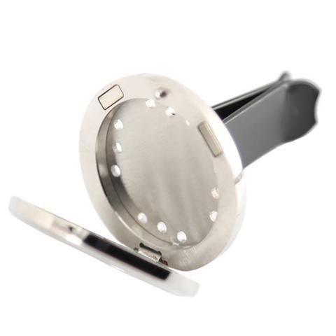 Jumbo Size (JUMBO Punisher) 38mm (1-1/2 in dia.) Car Aromatherapy Essential Oil Diffuser Stainless Steel Locket Air Freshener with Vent Clip 7 Pads 1 Oil Included