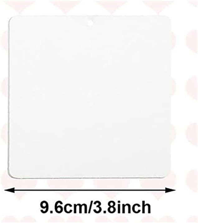 40 Pcs Felt Car Air Freshener Blanks Sublimation Air Freshener Blank Sheets Car Air Freshener Scent Pads Sublimation Blank Pendants Hanging Ornament Blanks Square and Round