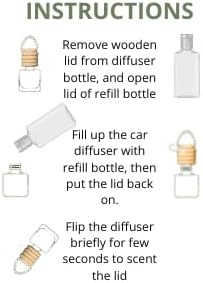 Car Air Freshener Hanging, Essential Oil Diffuser for Cars 1 OZ, Cute Car Accessories, C ar Air Freshener Refill, Long-Lasting Fragrance Refill, Car Diffuser Refill Made in USA | HoneySuckle Jasmine