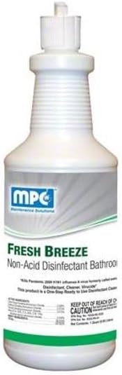 MPC Maintence Solutions Fresh Breeze Non-Acid Disinfectant Bathroom Cleaner 1 QT