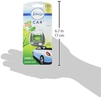 Febreze Car Air Freshener, 2 Gain Original and 2 Gain Island Fresh Scents, Odor Eliminator for Strong Odors (4 Count)