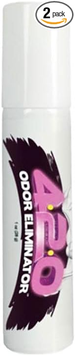 420 Odor Eliminator Air Freshner (Sweet Vanilla Pink) (2 Pack Spray)