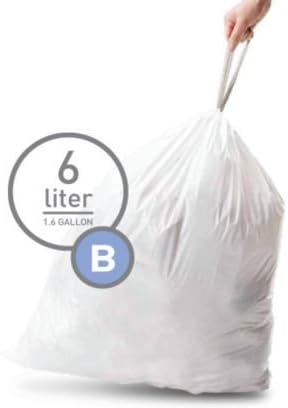 Simplehuman Bin Trash Can Bags Liners New 6l Litres Size B Box Pack of 30