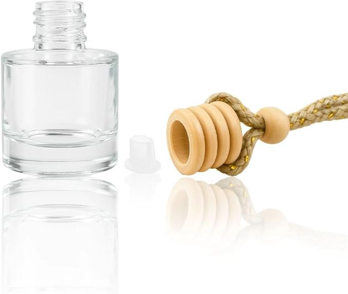 Car Oil Diffusers Hanging 8ml– 30pcs Refillable Cylinder Car Diffuser Bottle for Essential Oils, DIY Air Freshener Pendant for Vehicle, Gift, Closet Use