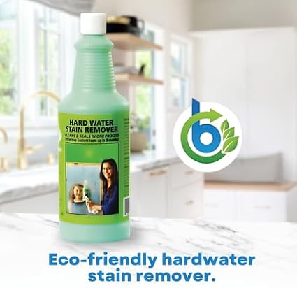 BioClean Hard Water Stain Remover 40 oz | Extra Strength Bathroom & Kitchen Cleaner, Eco-Friendly & Non-Toxic, Removes Stubborn Stains, Soap Scum & Grime