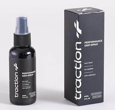 Traction+ Premium Shoe Grip Spray – Trusted by Collegiate & Pro Athletes | Restores Squeaky Court Traction | Natural, Odorless Anti-Slip Spray for Basketball, Volleyball & Pickleball