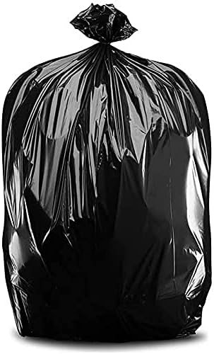 Plasticplace 32 Gallon Trash Bags Garbage Can Liners for Toter, Heavy Duty Contractor Black Garbage Bags, Leak-Proof, Tear-Resistant Can Liners, 44” x 54”, 50 Count Trashbags Yard Waste 1.5 Mil