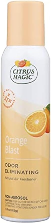 Citrus Magic Natural Odor Eliminating Air Freshener Spray, Orange Blast, 3-Ounce