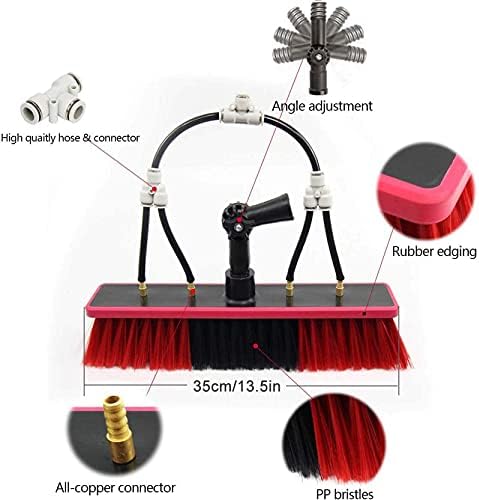 Glass Cleaning Brush,Window Cleaning Pole Water Fed Telescopic Brush Extendable Cleaner Conservatory Roof,Cleaning Photovoltaic and Solar Panels Water Fed Pole Kit,7.2M