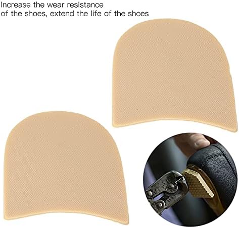 Rubber Half Shoe Soles, Anti Slip Sole Pad Replacement Thicken Sole Pad Shoe Repair Accessories DIY Shoe Repair Replacement(Beige)