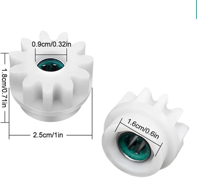 2Pieces White Mop Pedal Broom Spin Replace One Way Clutch Bearing Bucket Gear for OCedar Easywring RinseClean Mop Bucket Spinner Foot Pedal Replacement，Household Mop Mopping，Buckets