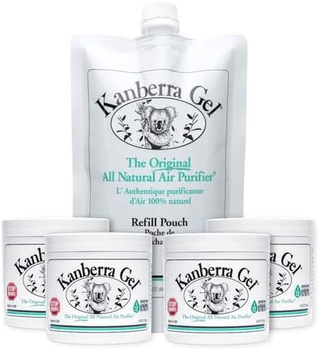 Kanberra Gel Refill Pouch 24oz - All-Natural Odor Eliminator & Air Freshener for Home, Car, RV, Boat, Gym Bag | Eco-Friendly, Long-Lasting Tea Tree Oil Formula, Safe for Pets and Family.