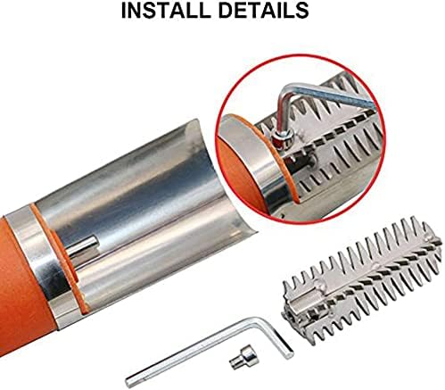 Electric Fish Scaler with Extra Stainless Steel Roller Blade for Scraping Salmon and Other's Fish,Powerful Cordless Fish Scale Remover Cleaner Skinner Kit Designed with 12V Rechargeable Battery