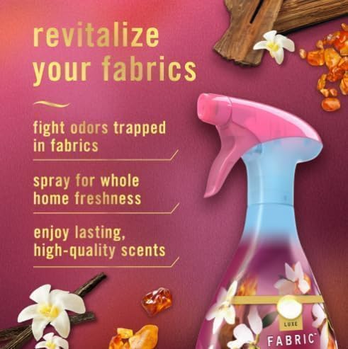 Feb-reze Fabric Spray Air Freshener, Odor-Fighting Fabric Refresher, Vanilla Suede Scent, 16.9 fl oz (1 Pack)