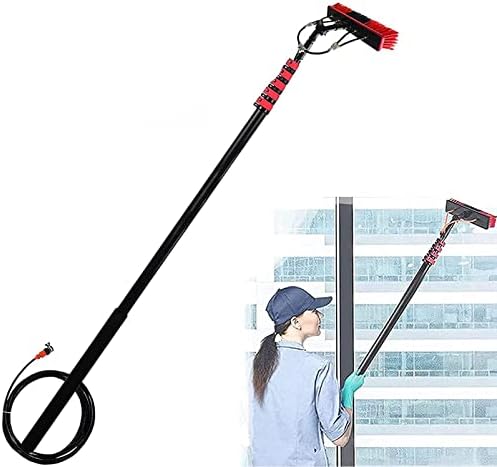 Telescopic Glass Cleaning Brush,Solar Panel Cleaning Tool Equipment, Window Cleaning Pole Photovoltaic Water Fed Telescopic Brush Extendable Cleaner Conservatory Roof,55cmbrush,12FT/3.6M