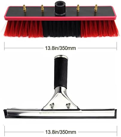 Glass Cleaning Brush Home Water Fed Telescopic Pole Kit Solar Panel Brush Rotating for Photovoltaic Panel，30FT Water Fed Telescopic Window Cleaning Pole Extendable Brush for Solar Panel Outd