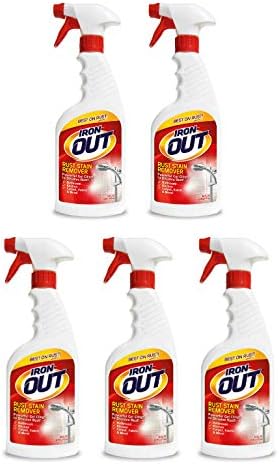 Iron Out Rust Stain Remover Spray Gel, 16 Fl. Oz. Bottle 5-Pack