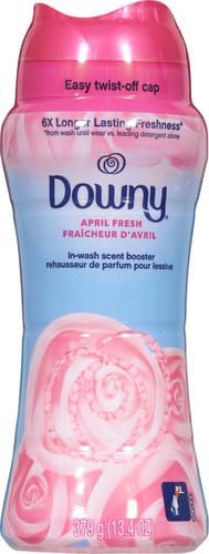 Downy April Fresh In-Wash Laundry Scent Booster Beads, 13.4 oz, laundry scent beads, Long-lasting Freshness (Pack of 4)