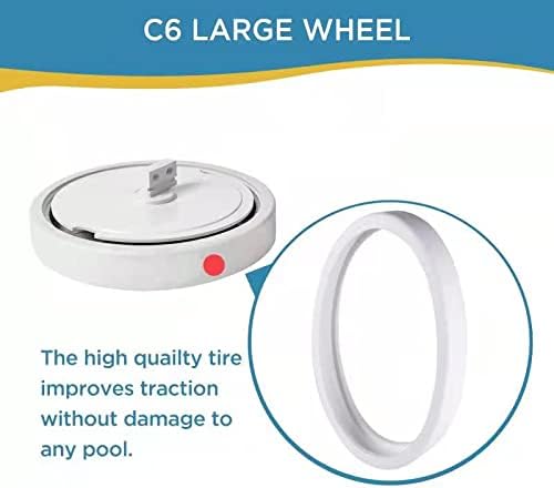MAKHOON Large Wheel Complete with Tire Bearings Replacement for Polaris Zodiac 280 (Not Compatiable with Polaris 360 380 Model Pool Cleaner)