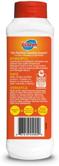Glisten Washer Magic Washing Machine Cleaner and Deodorizer, 4 Bottles