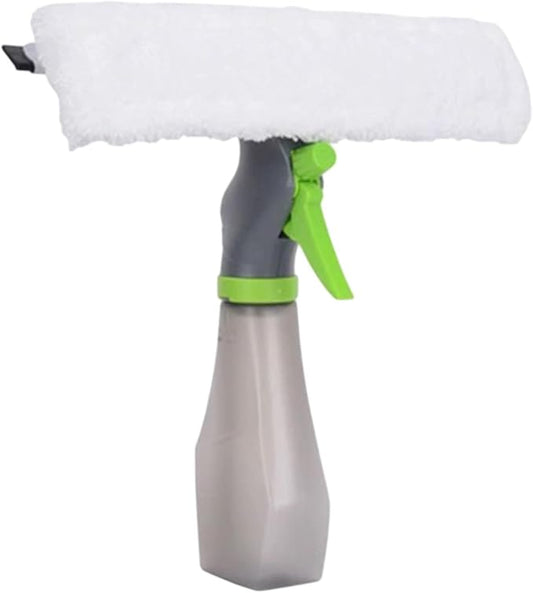 3 in 1 Window Cleaner, Multifunction with Water Spray Bottle, Squeegee, Microfiber Pad Glass Cleaning Tool for Tile Wall Home