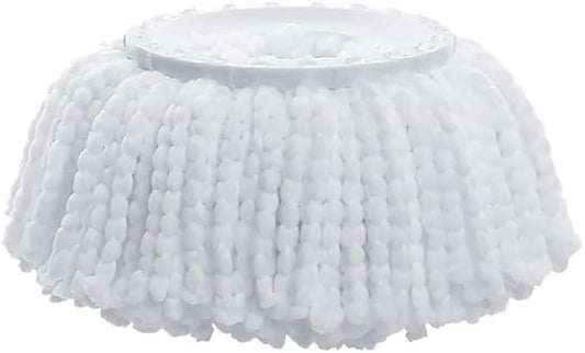 Spin Mop Refill – 360° Microfiber Mop Head Refill for Floor Cleaning | Durable Round Mop Head Replacement | White Mop Refill for 360 Spin Mops (Pack of 1)