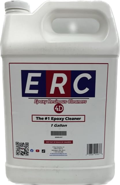 #1 Epoxy Cleaner – Concentrated Formula (1 Gallon) | Helps Removes, Oil Stains | No Haze or Sticky Residue | For Epoxy Floors & Sealed Concrete |*Results depend on topcoat condition