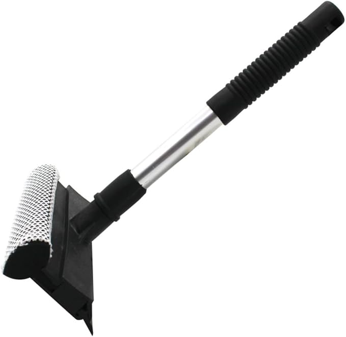 1pcs Double-Sided Glass Wiper Cleaner Slip Grip Window Cleaning Tool for Home Kitchen Vehicle Versatile for Glass Surfaces Black