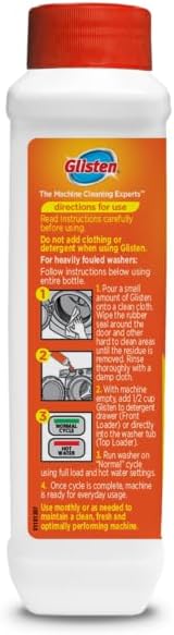 Glisten Washer Magic Washing Machine Cleaner and Deodorizer, 12 Fl. Oz. Bottle, 12fl