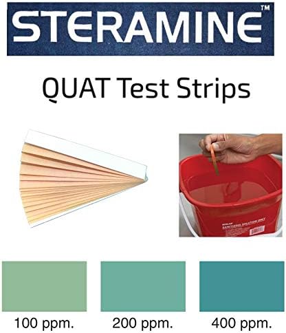 4 Bottles Steramine Sanitizer Tablets - 15x QT-10 Test Strip - Multi Purpose Steramine Sanitizing Tablets for Food Contact Surface, Kitchen, Restaurant Cleaning & Food Truck by FryOilSaver (600 Count)